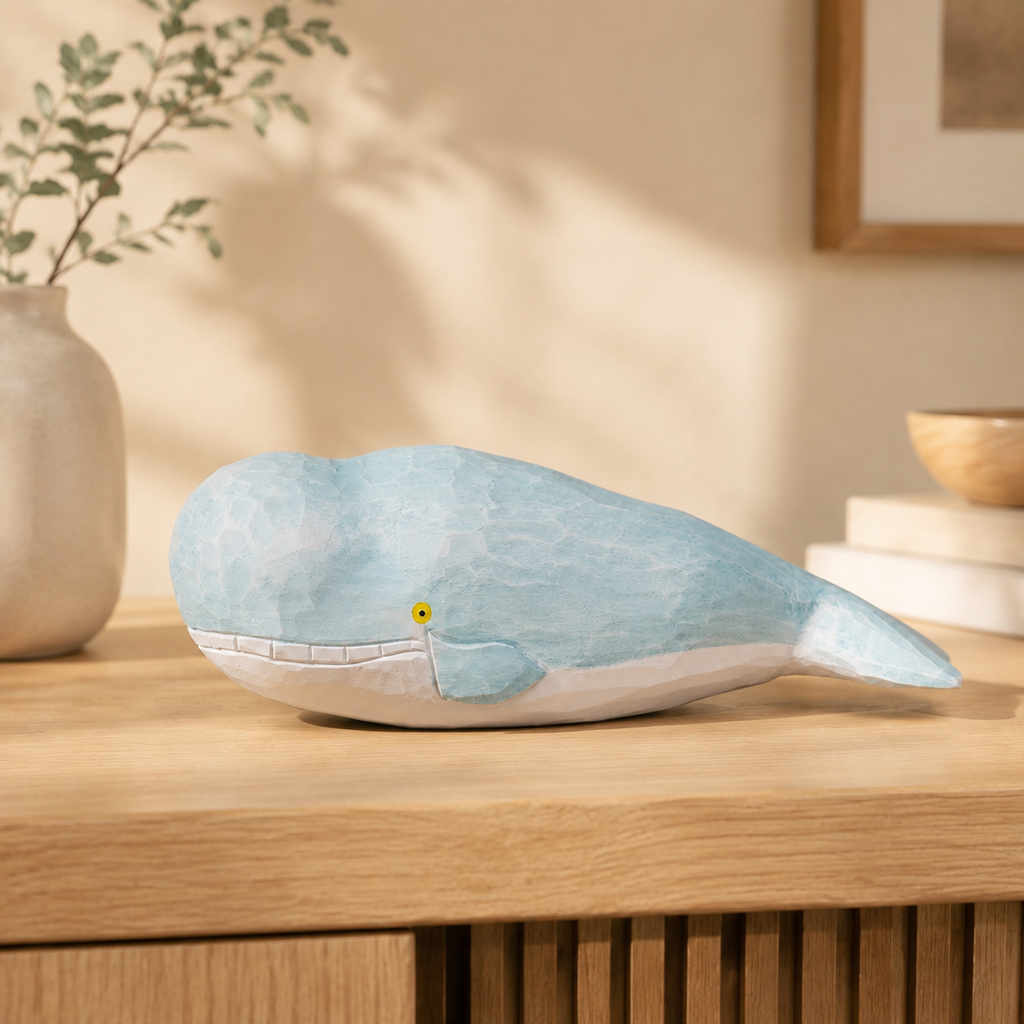 Blue Whale | Handmade Wooden Desk Decor - gallery-ai-2 Western lifestyle photo