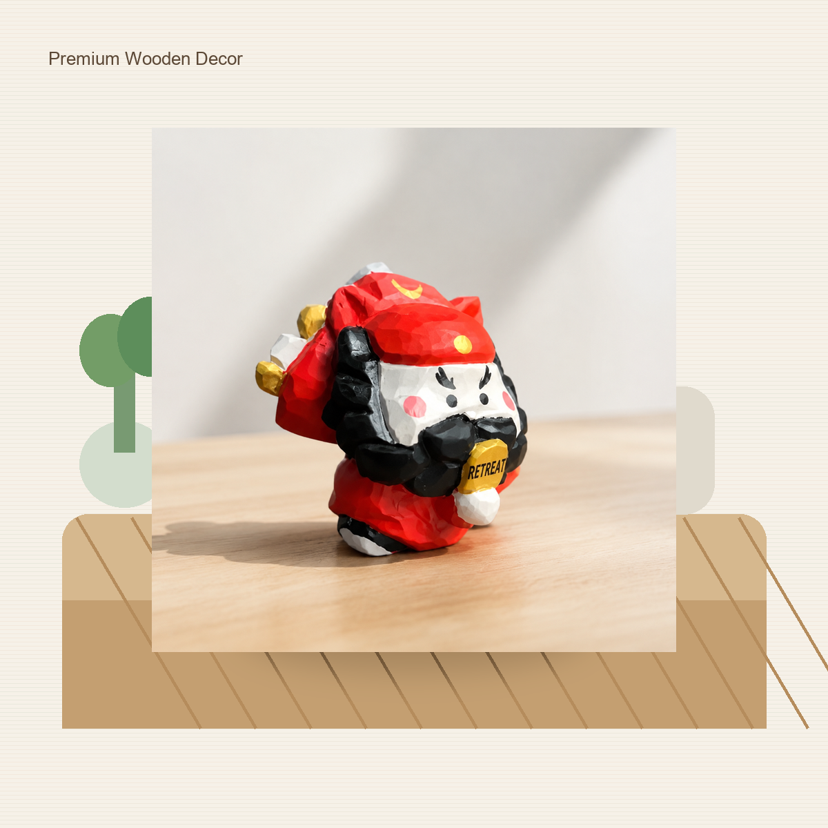Mythic Guardian Wooden Figurine