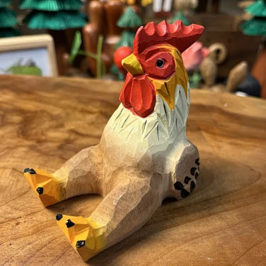 Rooster Phone Stand | Handmade Wooden Desk Decor