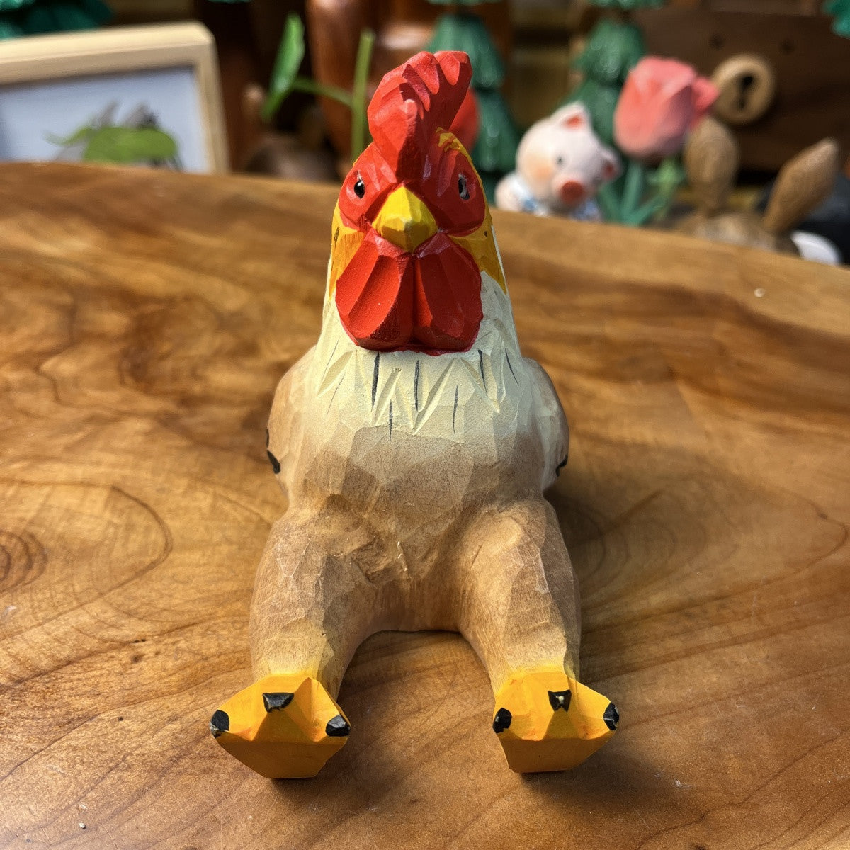 Rooster Phone Stand | Handmade Wooden Desk Decor