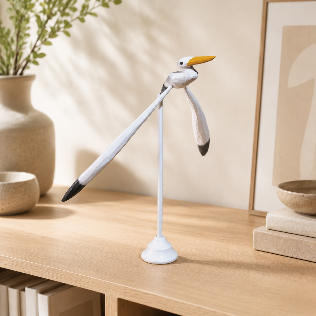 Balancing Seagull | Handmade Wooden Desk Decor - gallery-ai-2 Western lifestyle photo