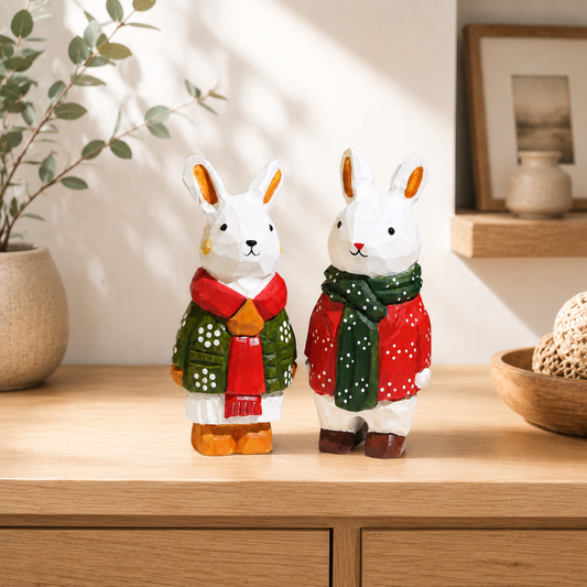 Couple Gift Wooden Figurine | Handmade Wooden Desk Decor - gallery-ai-2 Western lifestyle photo