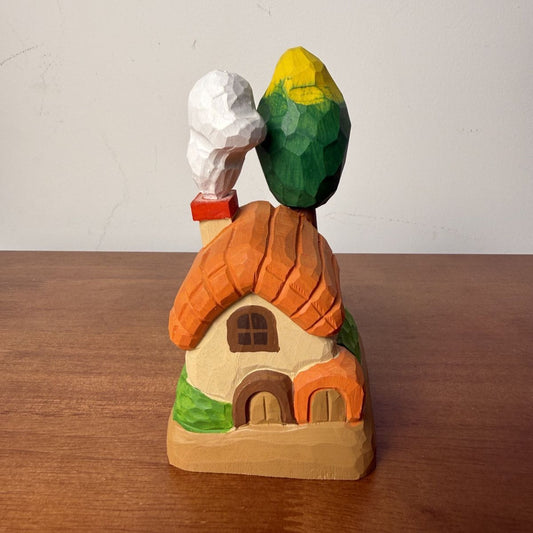 Cozy hand-carved solid wood country cottage decor piece for desk display