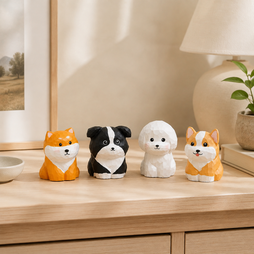 Forest Puppy | Handmade Wooden Desk Decor - gallery-ai-2 Western lifestyle photo