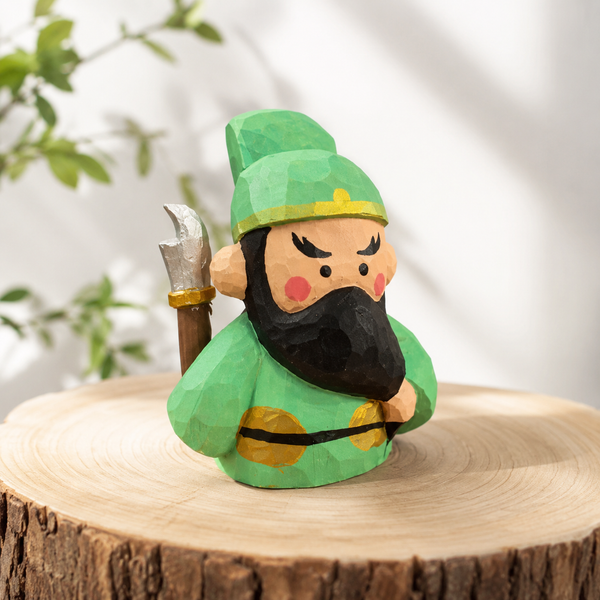 Balloon Bear On Stump | Handmade Wooden Desk Decor