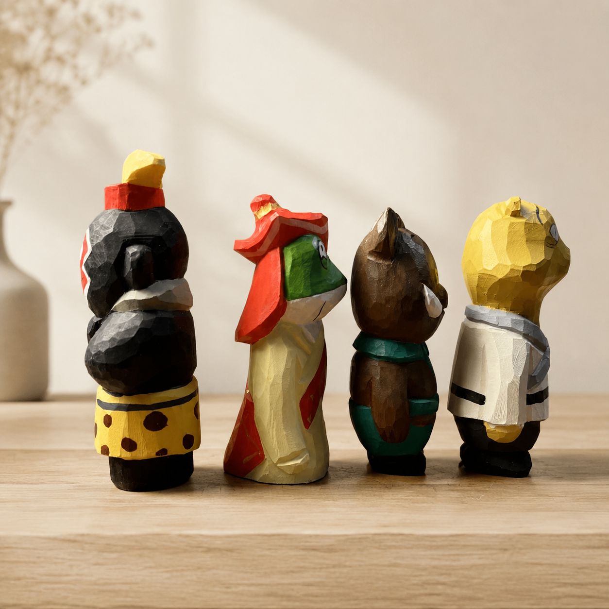 Langlang Mountain Monster Small | Handmade Wooden Desk Decor - AI lifestyle product photo