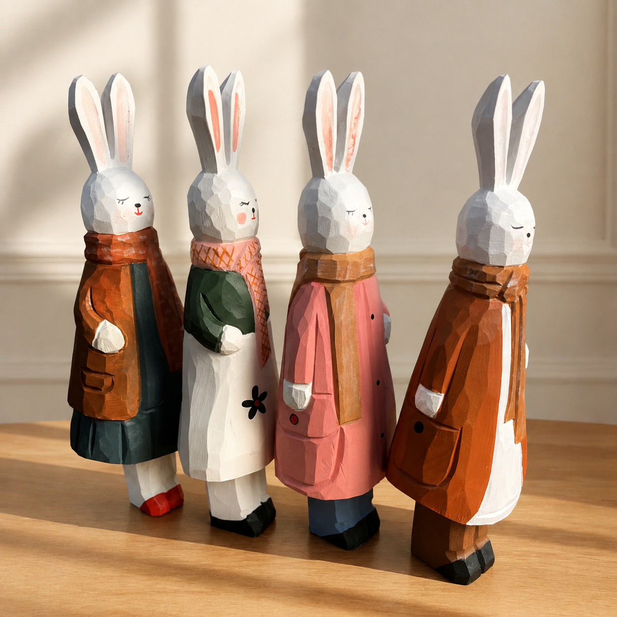 Wooden Princess Rabbit Large | Handmade Wooden Desk Decor - unified lifestyle SKU image