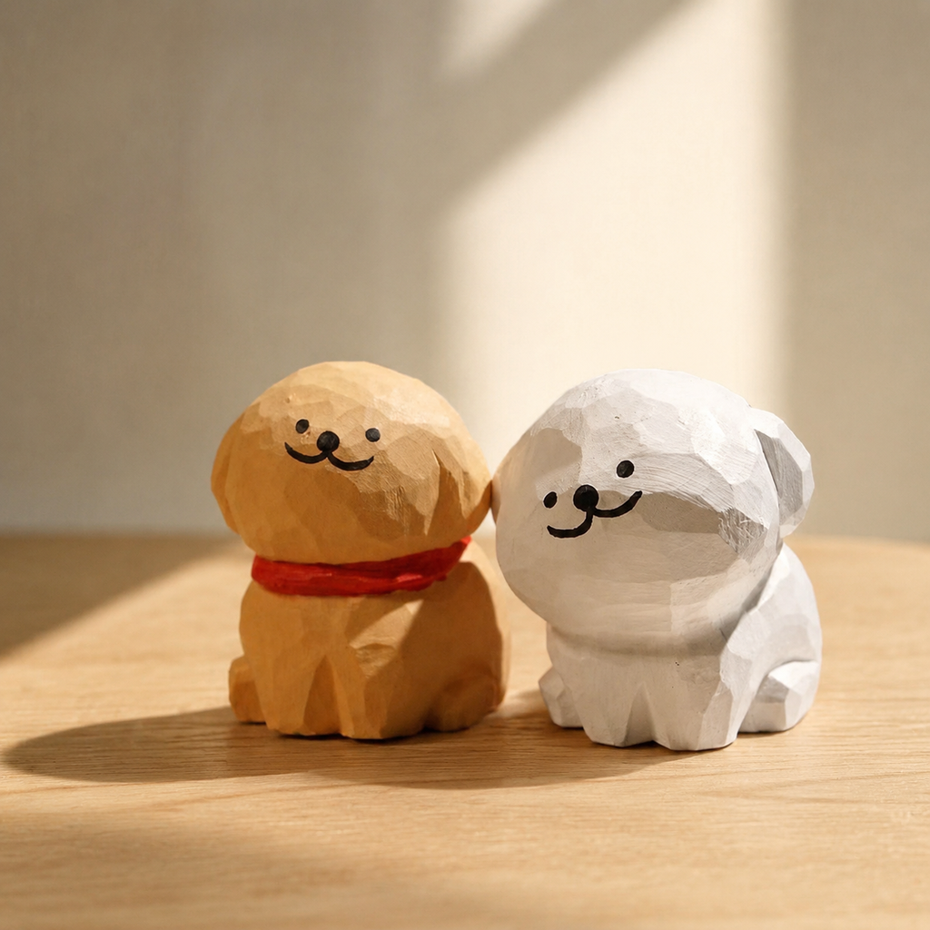 Line Art Puppy Figurine - AI lifestyle 02