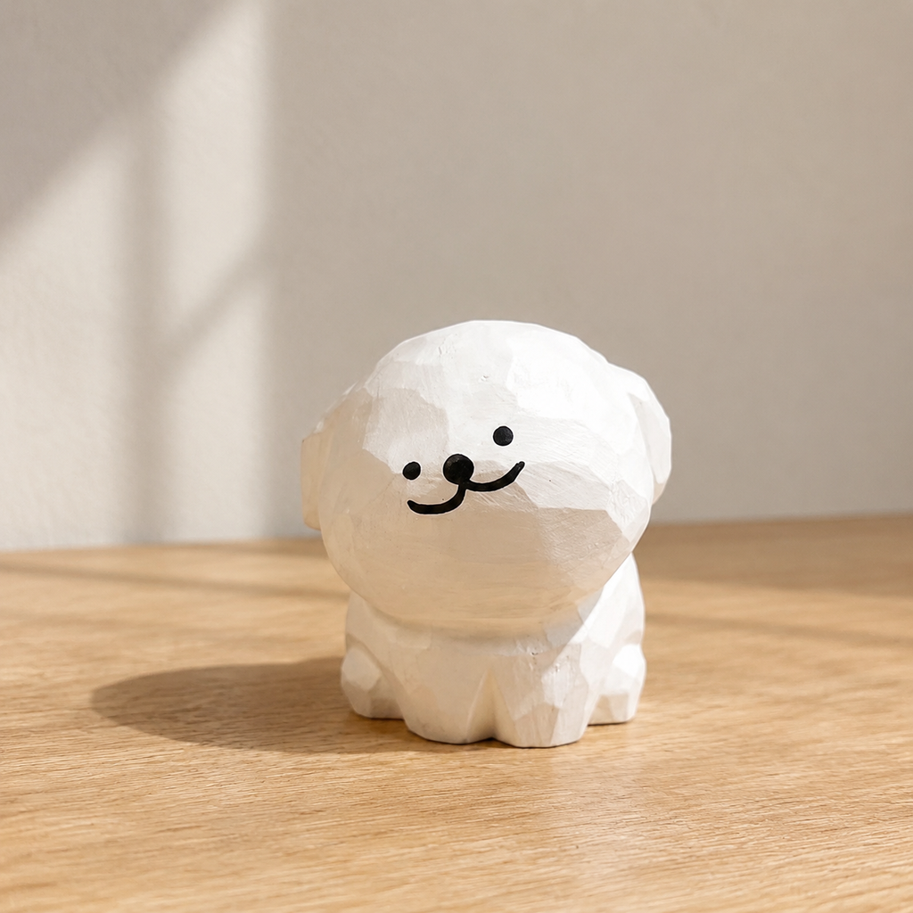 Line Art Puppy Figurine - AI lifestyle 03