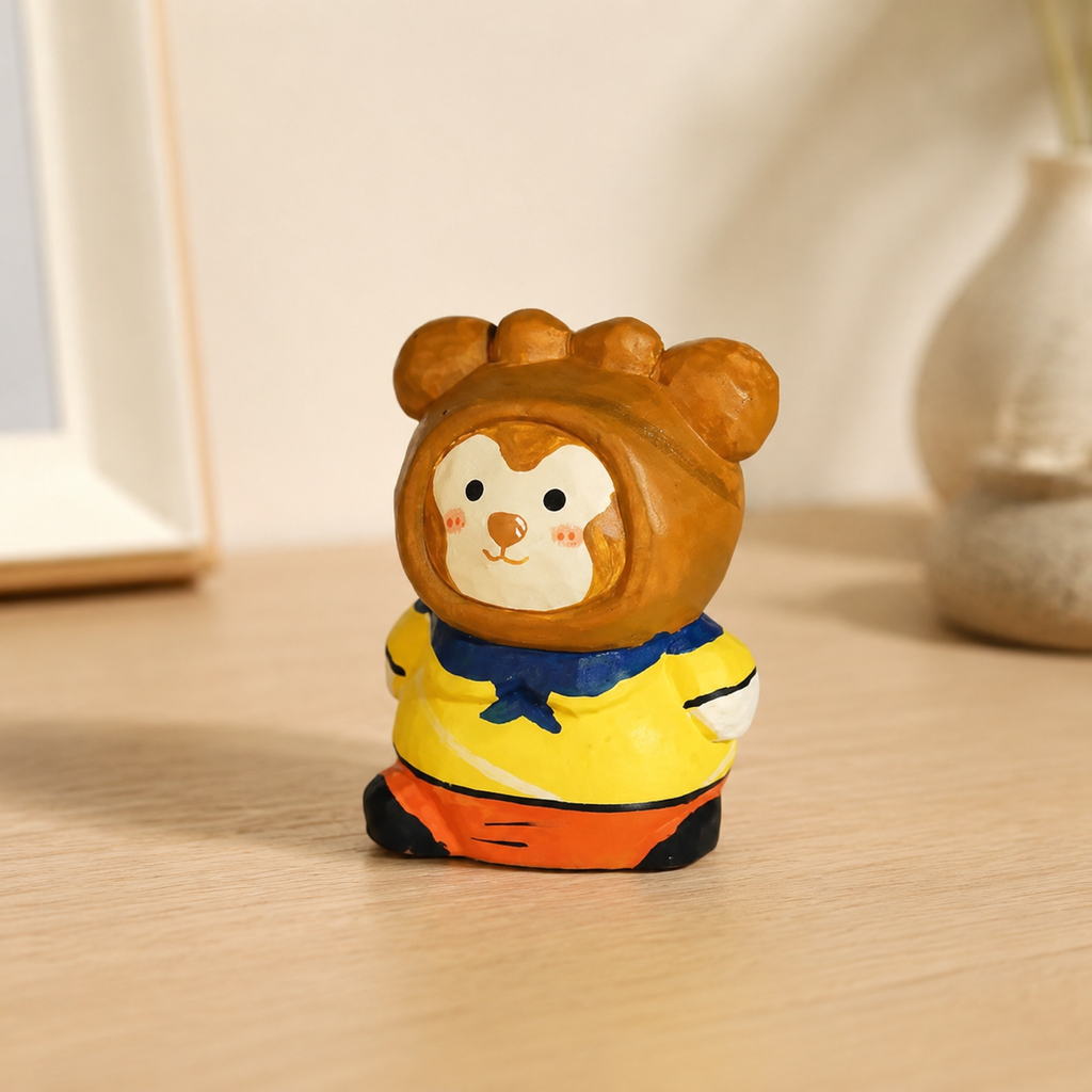 Journey to the West Wooden Figurines | Handmade Desk Decor — Monkey King — Western home decor product photo