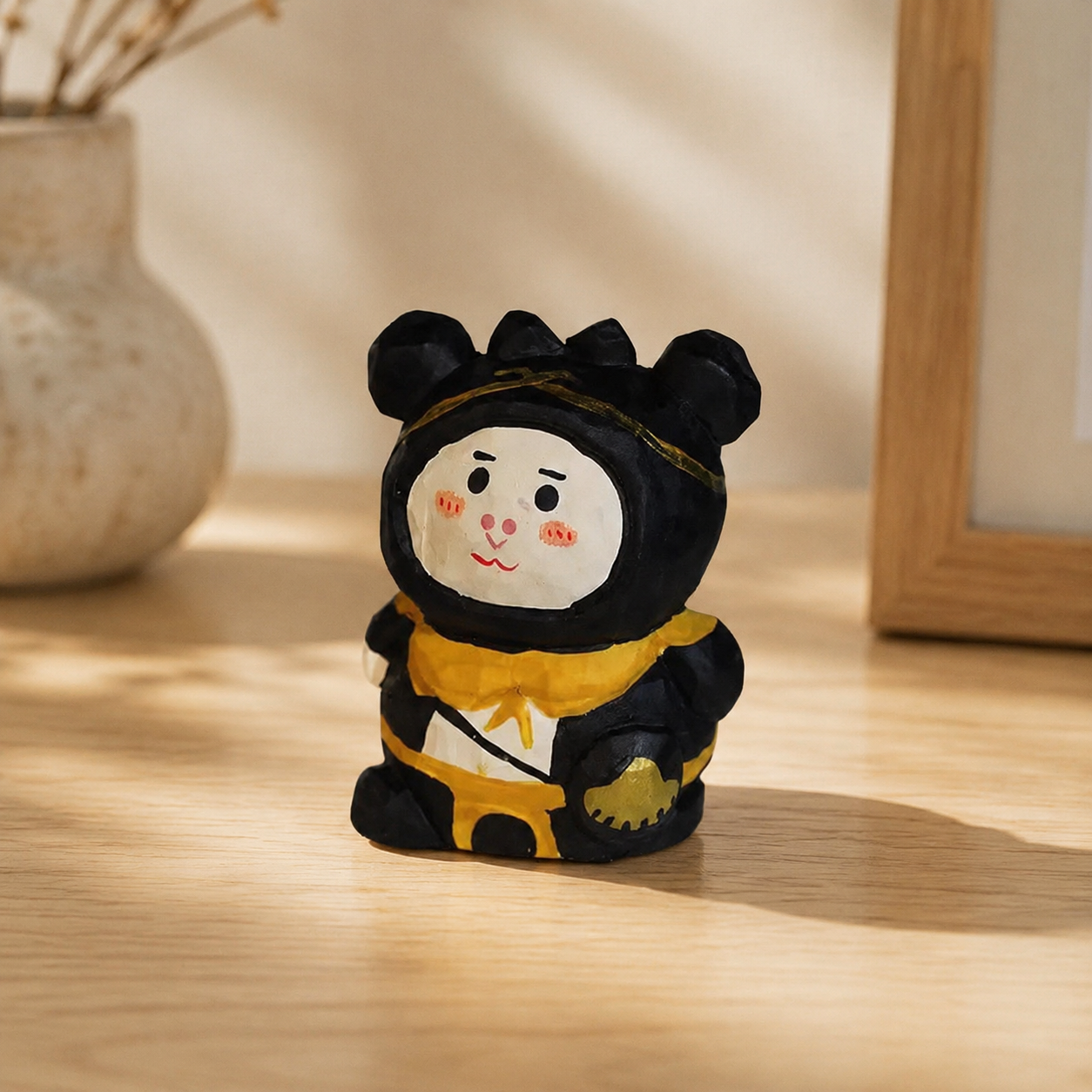 Journey to the West Wooden Figurines | Handmade Desk Decor — Pigsy — Western home decor product photo