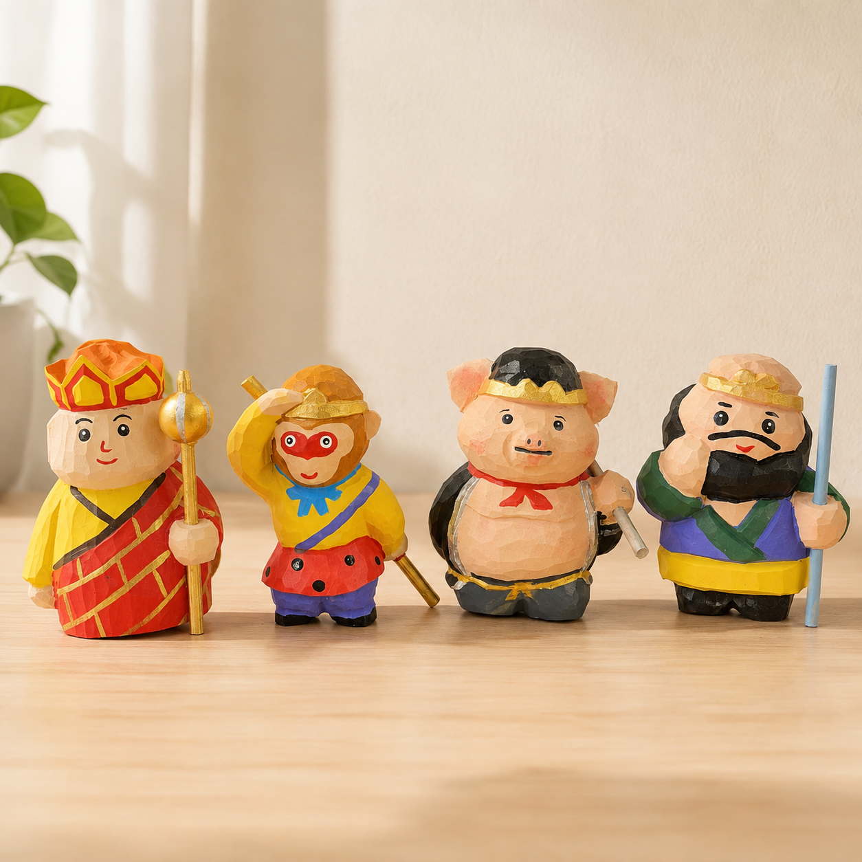 Journey To The West Wooden Figures - Sha Monk