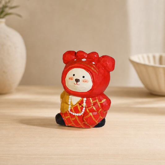 Journey to the West Wooden Figurines | Handmade Desk Decor — Tang Monk — Western home decor product photo